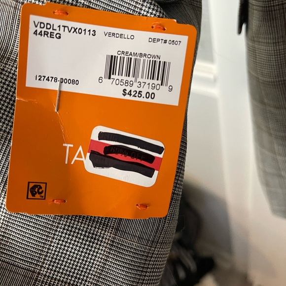 TALLIA Cream BrownCheckered Blazer - Picture 7 of 9